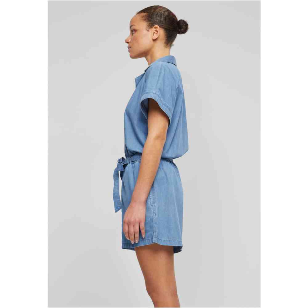 Urban Classics - Light Denim Resort Combishort - Bleu